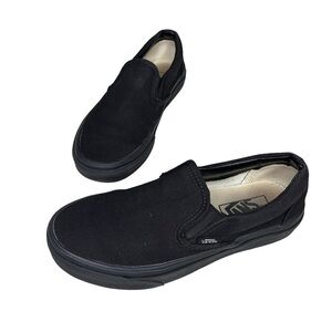 Vans Unisex Adults’ Classic Slip On Trainers Black/Black gum rubber sole Men’s 4